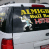 Vehicle window lettering